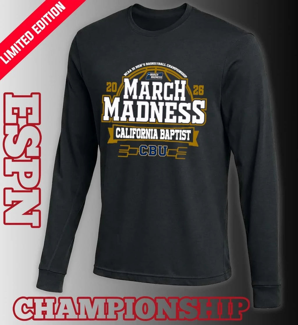 Official California Baptist Lancers 2026 NCAA Men’s Basketball March Madness Bound Shirt