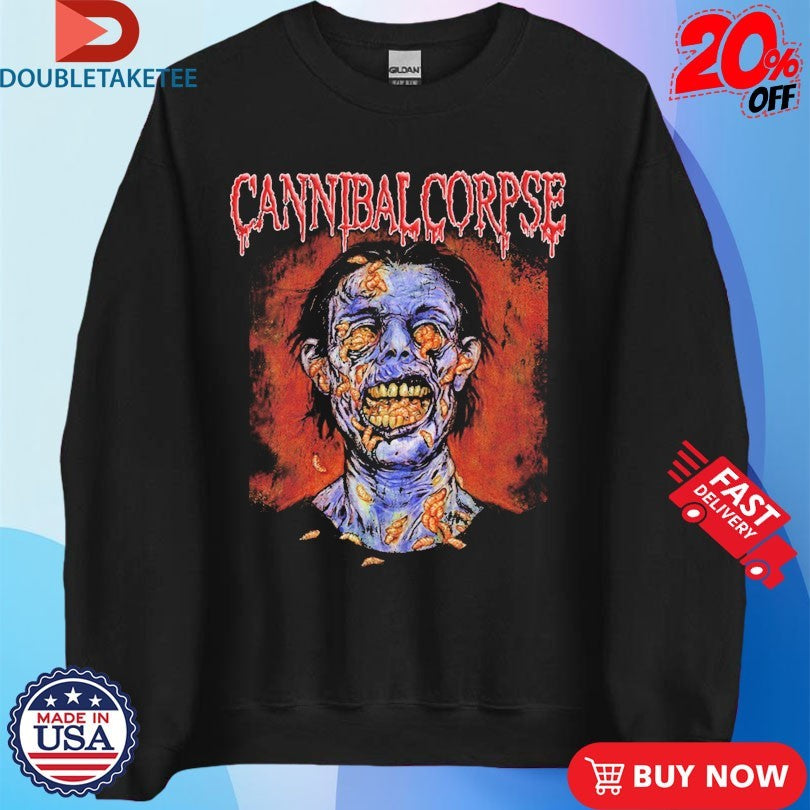 Official Cannibal Corpse Skull Full Of Maggots T-shirts