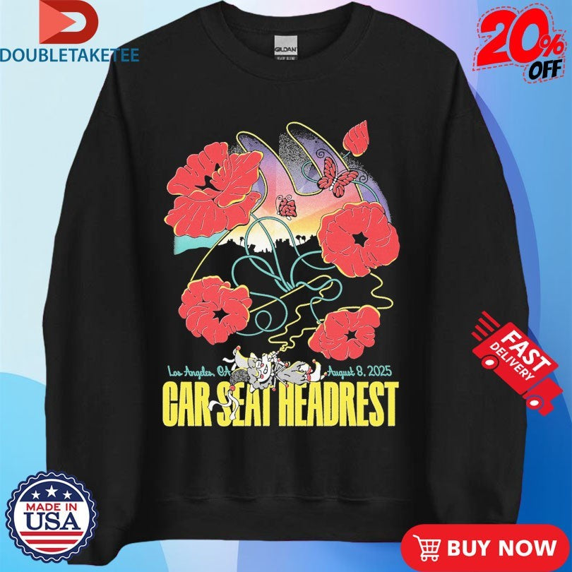 Official Car Seat Headrest Greek Theatre Los Angeles CA 2025 Clown Flower Shirts
