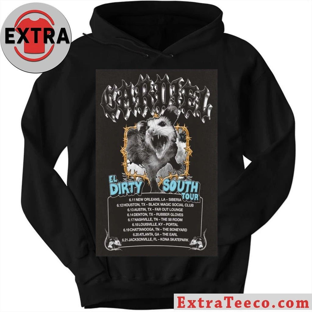 Official Cardiel EL Dirty South Tour 2026 Poster Shirt
