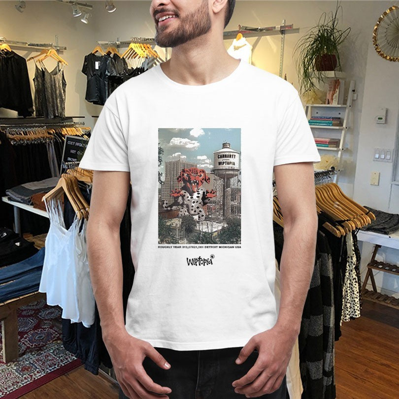 Official Carhartt WIP Roughly Year Detroit Michigan USA Wiptopia Shirts