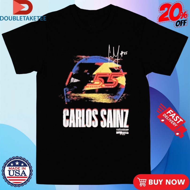 Official Carlos Sainz Kids Glitch Helmet Williams F1 Shirts