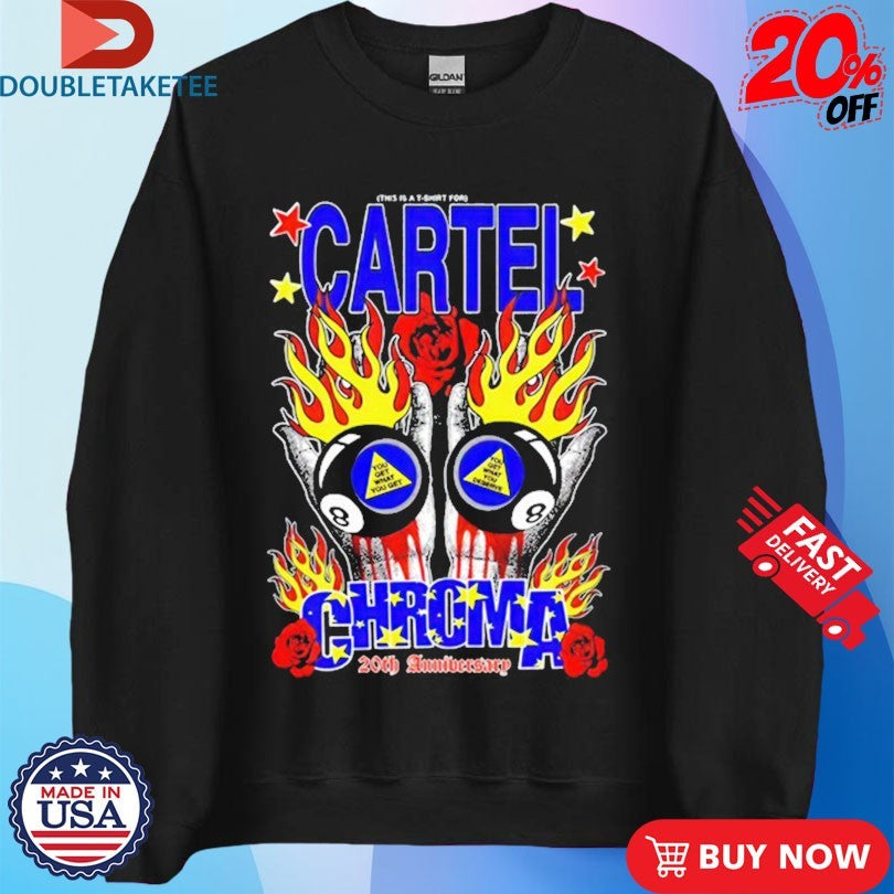 Official Cartel x Double Chroma 20 Year Anniversary Tour 2025 Hands Shirts