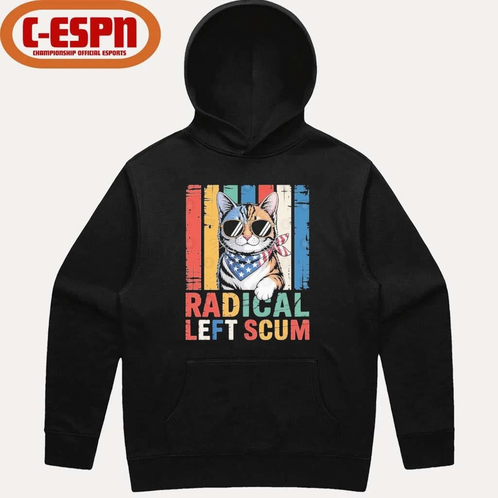 Official Cat Radical Left Scum Vintage T-Shirt