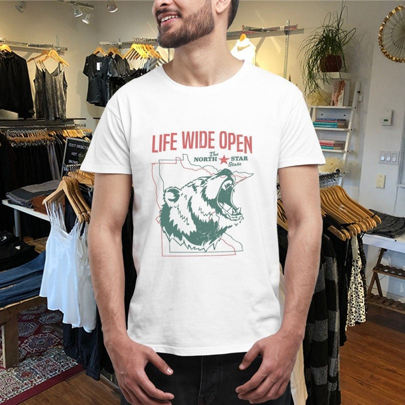 Official CboysTV Life Wide Open The North Star State Bear Shirts
