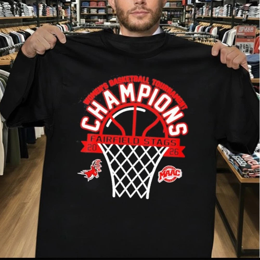 Official Celebrates Fairfield Stags Wins MAAC Women’s Basketball Tournament Champions 2026 Shirt