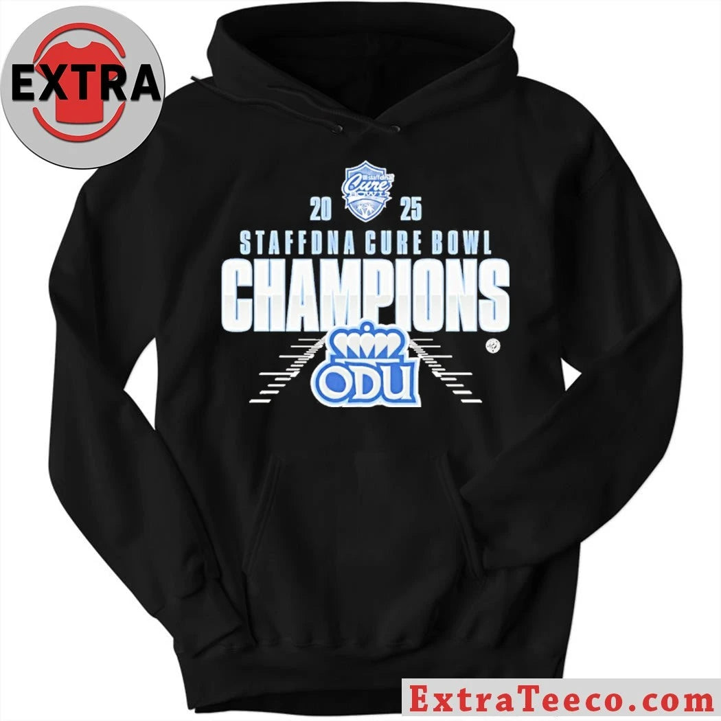 Official Celebrating Team ODU’s victory at the 2025 StaffDNA Cure Bowl Shirt