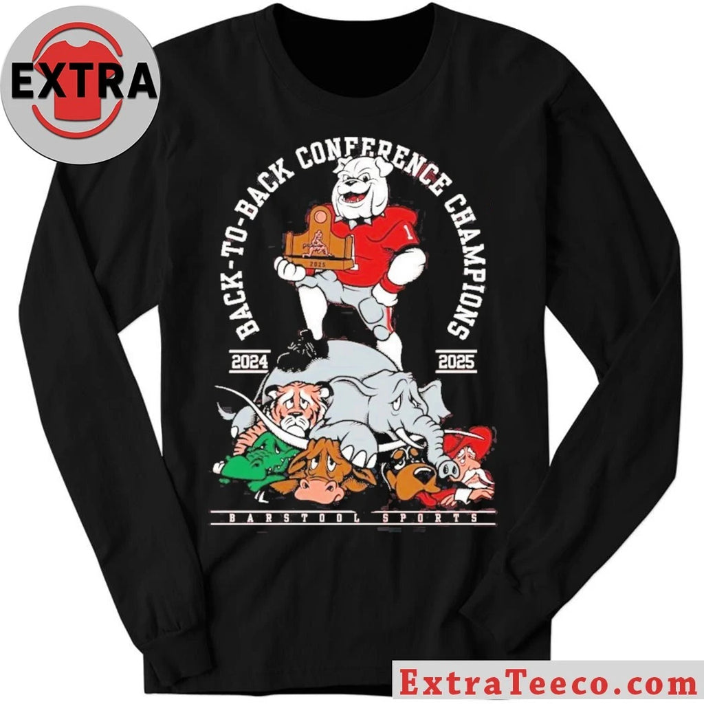 Official Celebrating the Georgia Bulldogs’ back-to-back championships in 2024 – 2025 Shirt