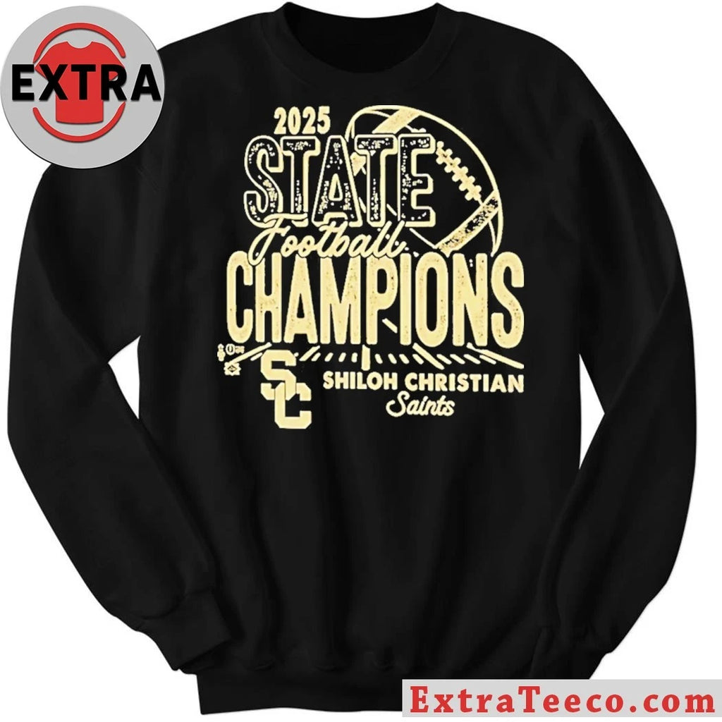 Official Celebrating the Shiloh Christian Saints’ 2025 state football championship victory Shirt