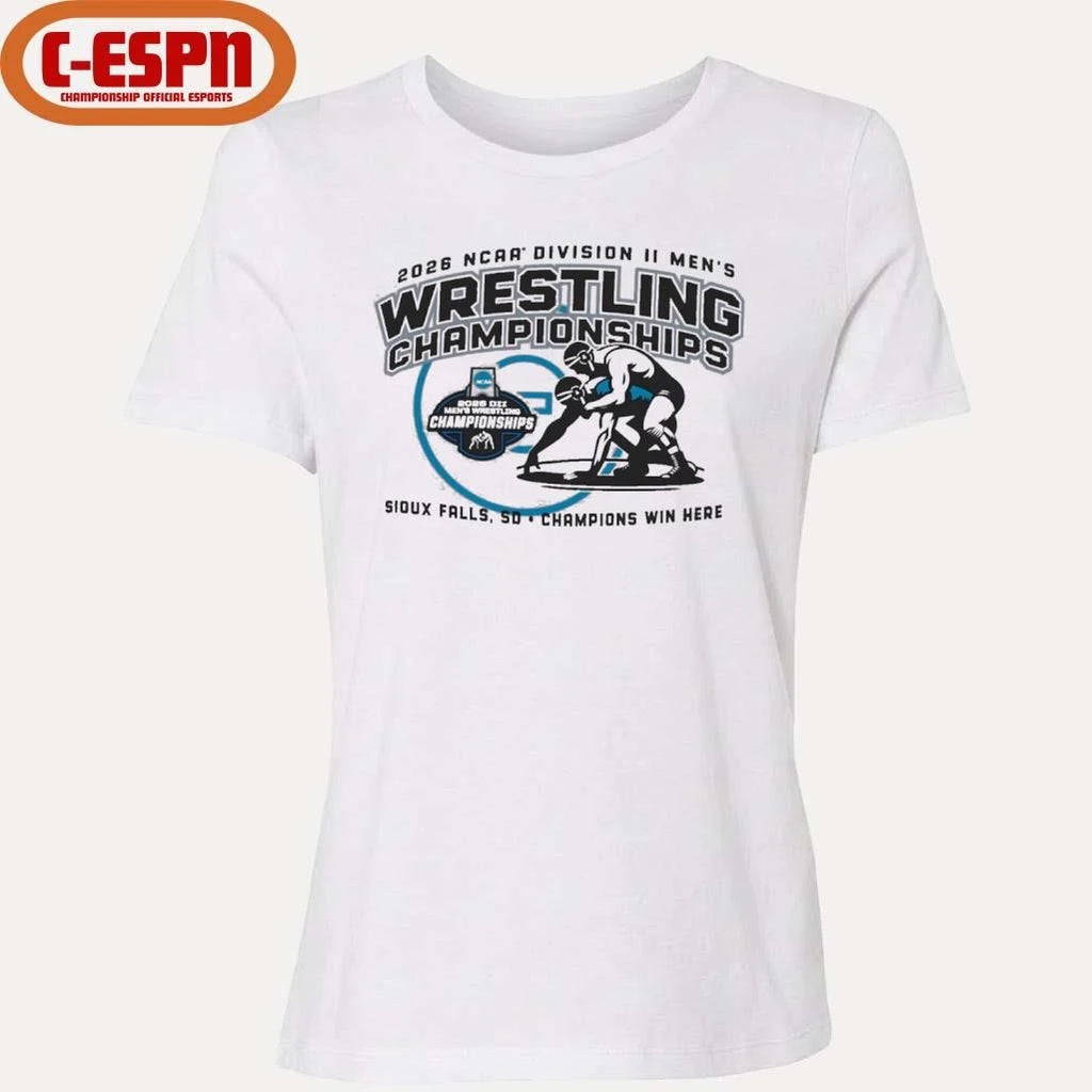 Official Champions Win Here 2026 NCAA DII Men’s Wrestling Championships T-Shirt