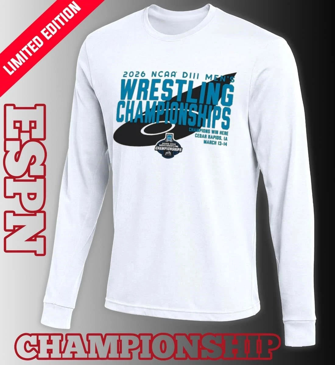 Official Championship NCAA DIII Wrestling T-Shirt