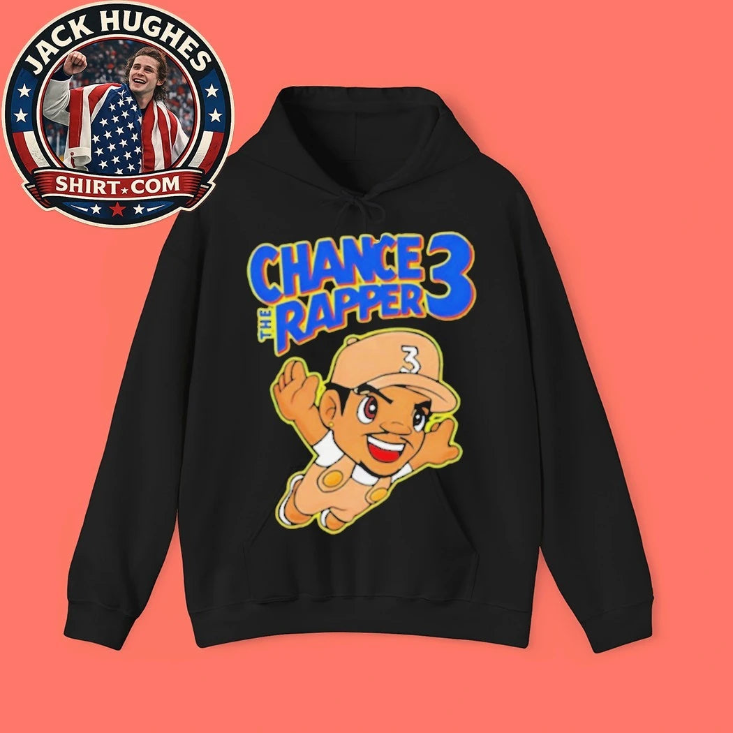 Official Chance The Rapper 3 Cartoon Character Flying Shirt