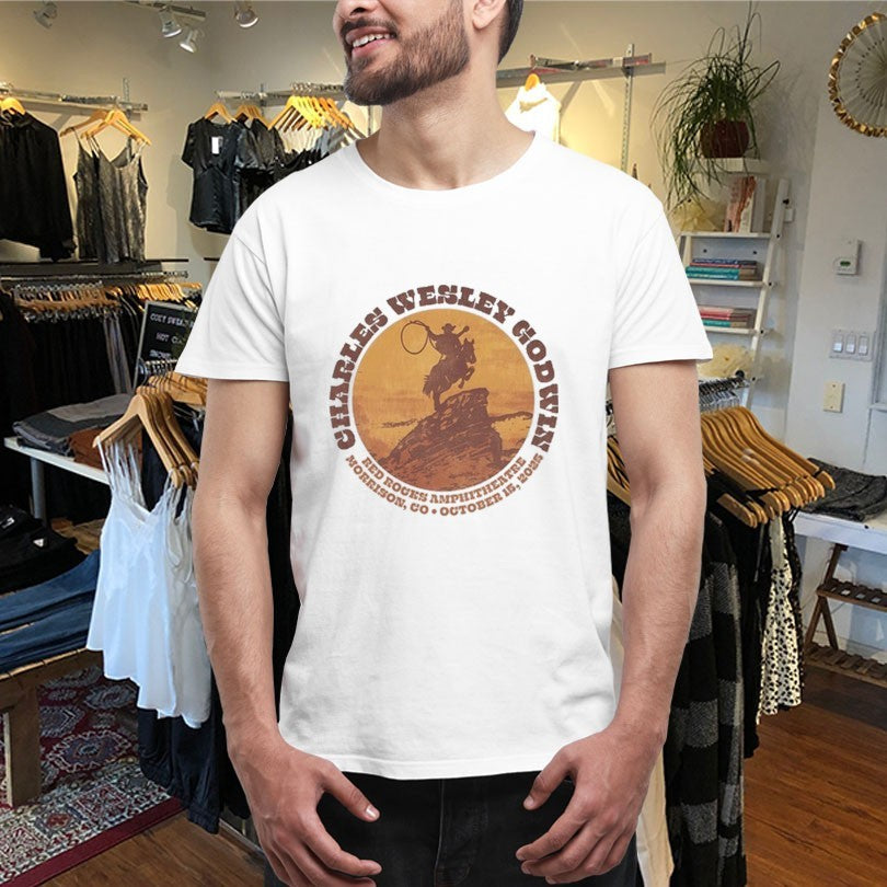 Official Charles Wesley Godwin 10.15.2025 Red Rocks In Morrison CO Shirts