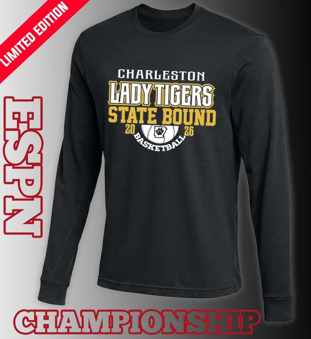 Official Charleston Lady Tigers 2026 State Bound Basketball Shirt