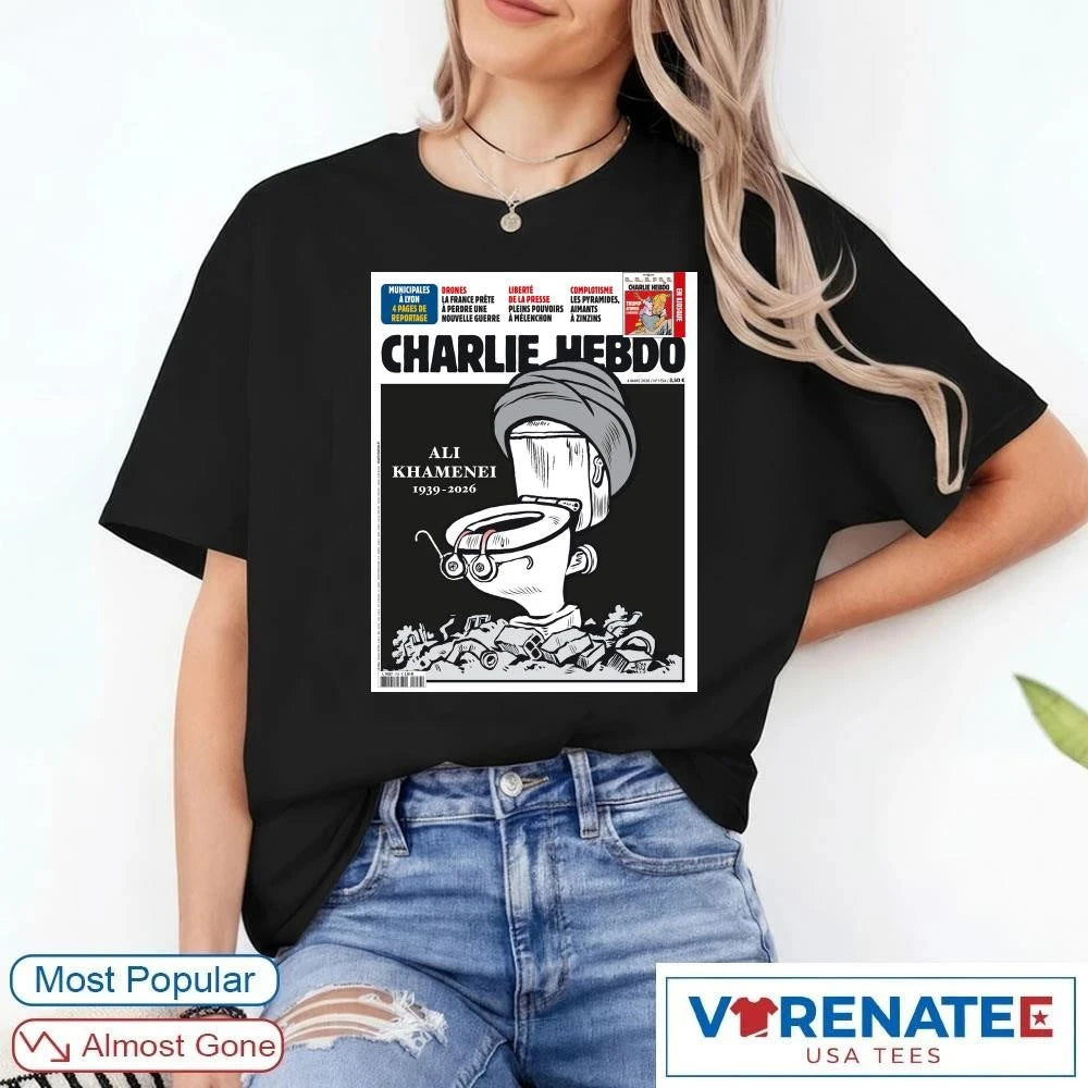 Official Charlie Hebdo Ali Khamenei 1939-2026 Poster T-shirt