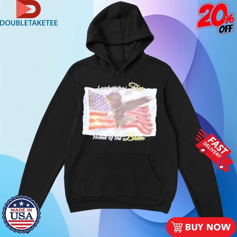 Official Charlie Kirk Land Of The Free Home Of The Brave USA Flag Eagle Shirts