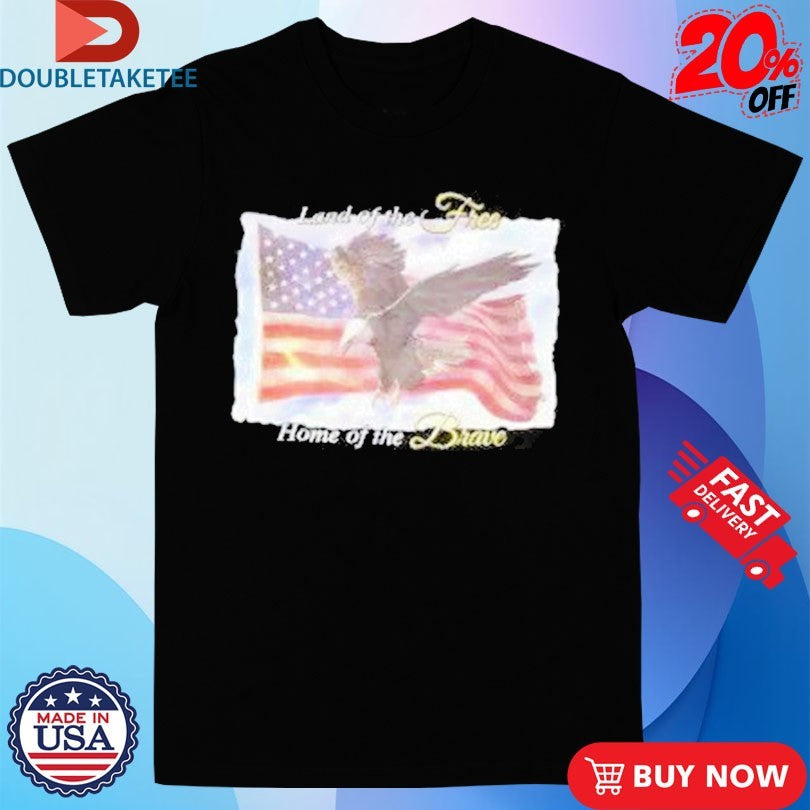 Official Charlie Kirk Land Of The Free Home Of The Brave USA Flag Eagle Shirts