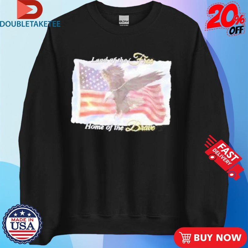 Official Charlie Kirk Land Of The Free Home Of The Brave USA Flag Eagle Shirts