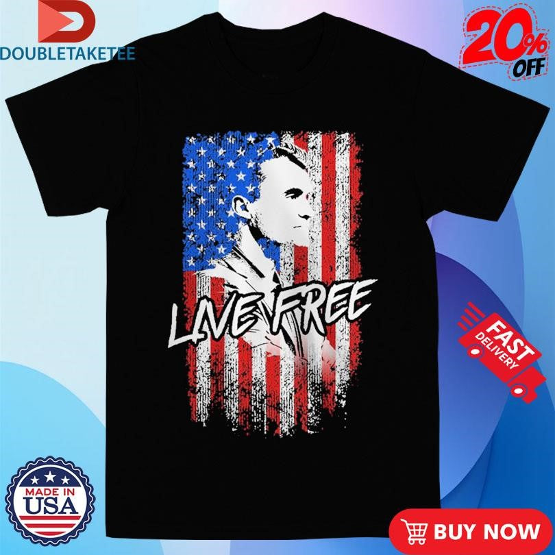 Official Charlie Kirk Live Free USA Flag Shirts