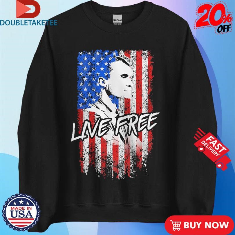 Official Charlie Kirk Live Free USA Flag Shirts
