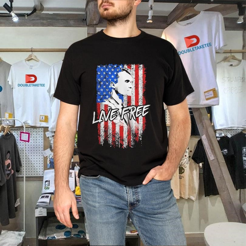 Official Charlie Kirk Live Free USA Flag Shirts