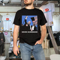 Official Charlie Kirk Never Surrender Trump Fight Mugshot USA Flag T-shirts