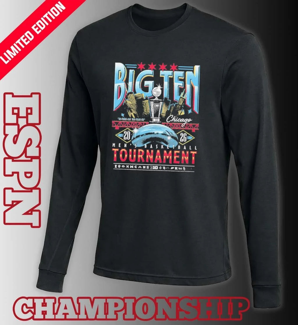 Official Chicago 2026 Big Ten Men’s Basketball Tournament Logos Shirt