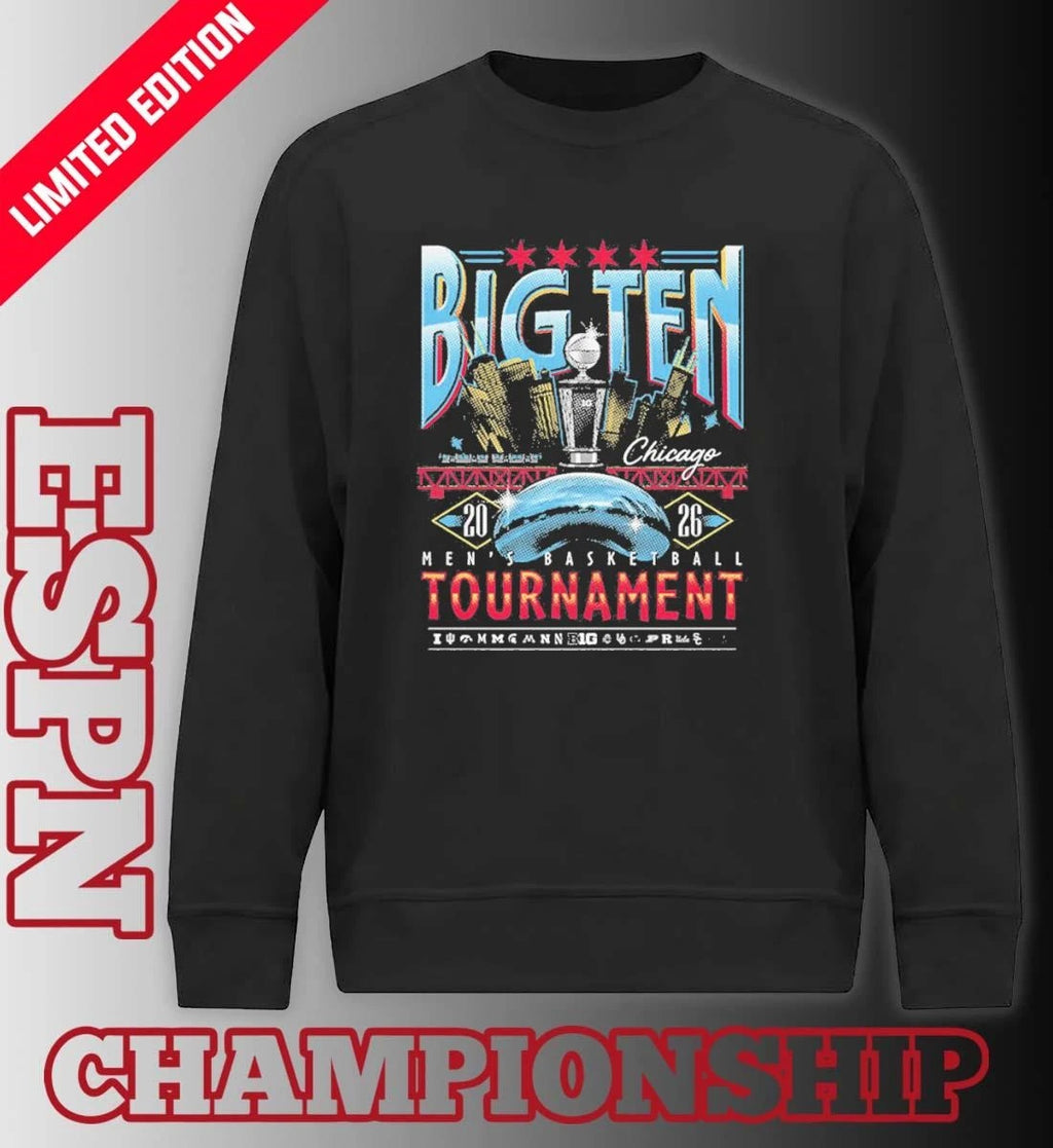 Official Chicago 2026 Big Ten Men’s Basketball Tournament Logos Shirt