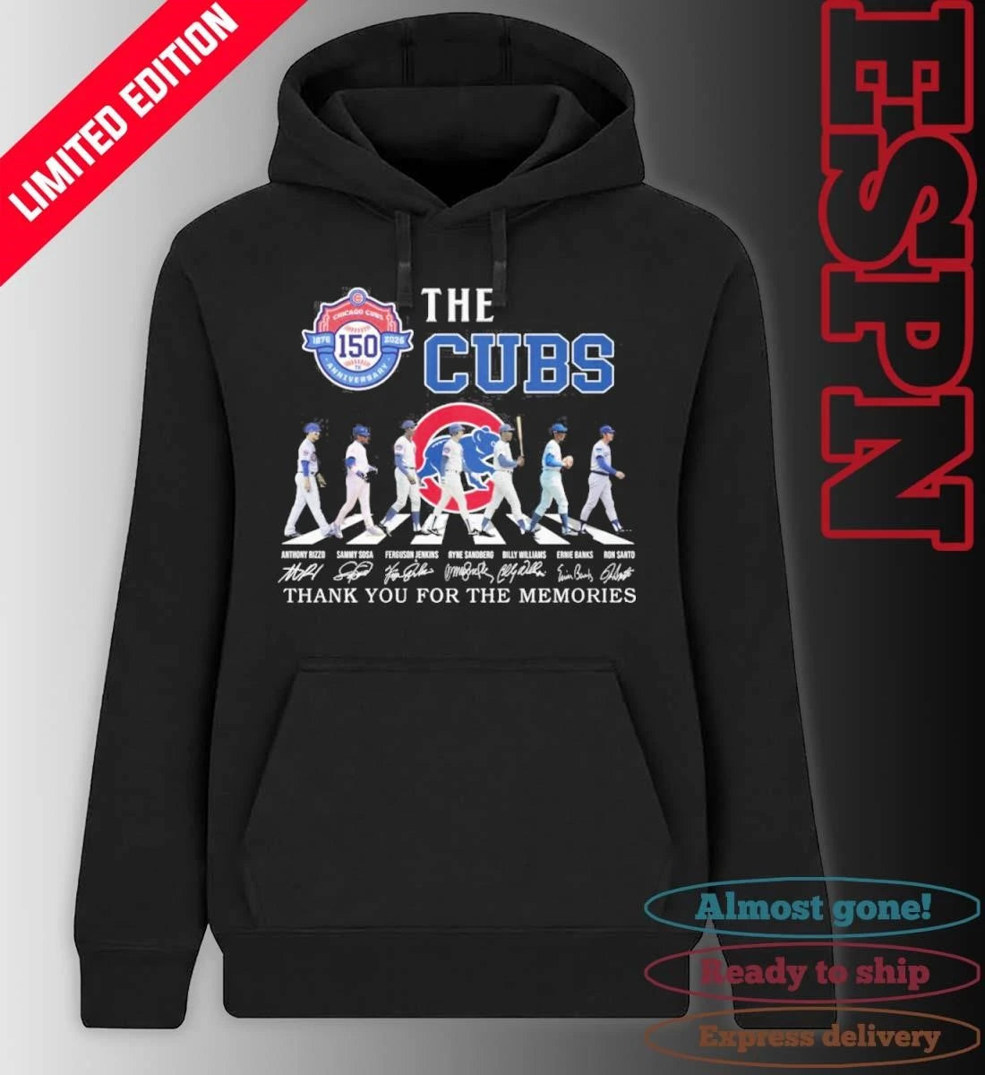 Official Chicago Cubs Abbey Road 150th Anniversary 1876-2026 Shirt