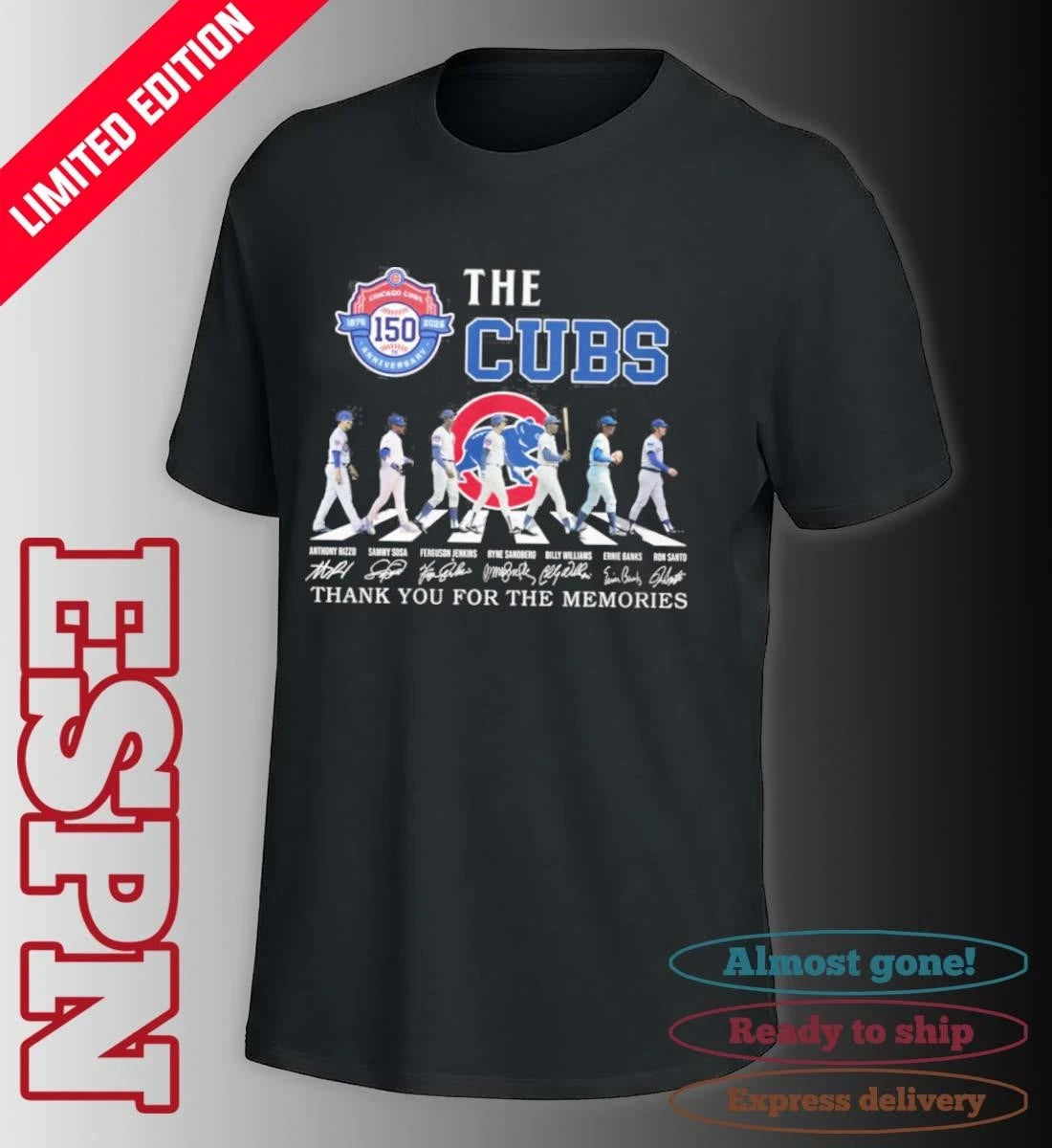 Official Chicago Cubs Abbey Road 150th Anniversary 1876-2026 Shirt