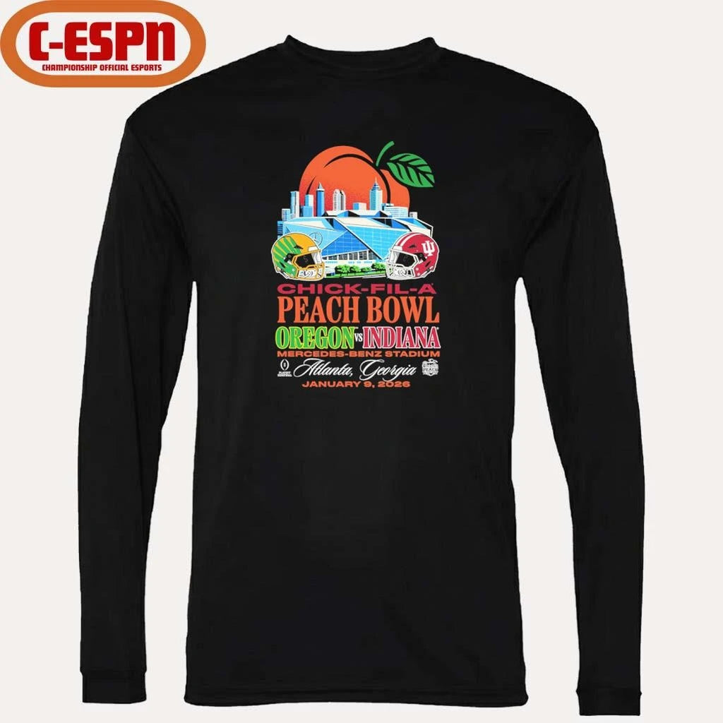 Official Chick-Fil-A Peach Bowl IU Vs Oregon Mercedes-Benz Stadium T-Shirt
