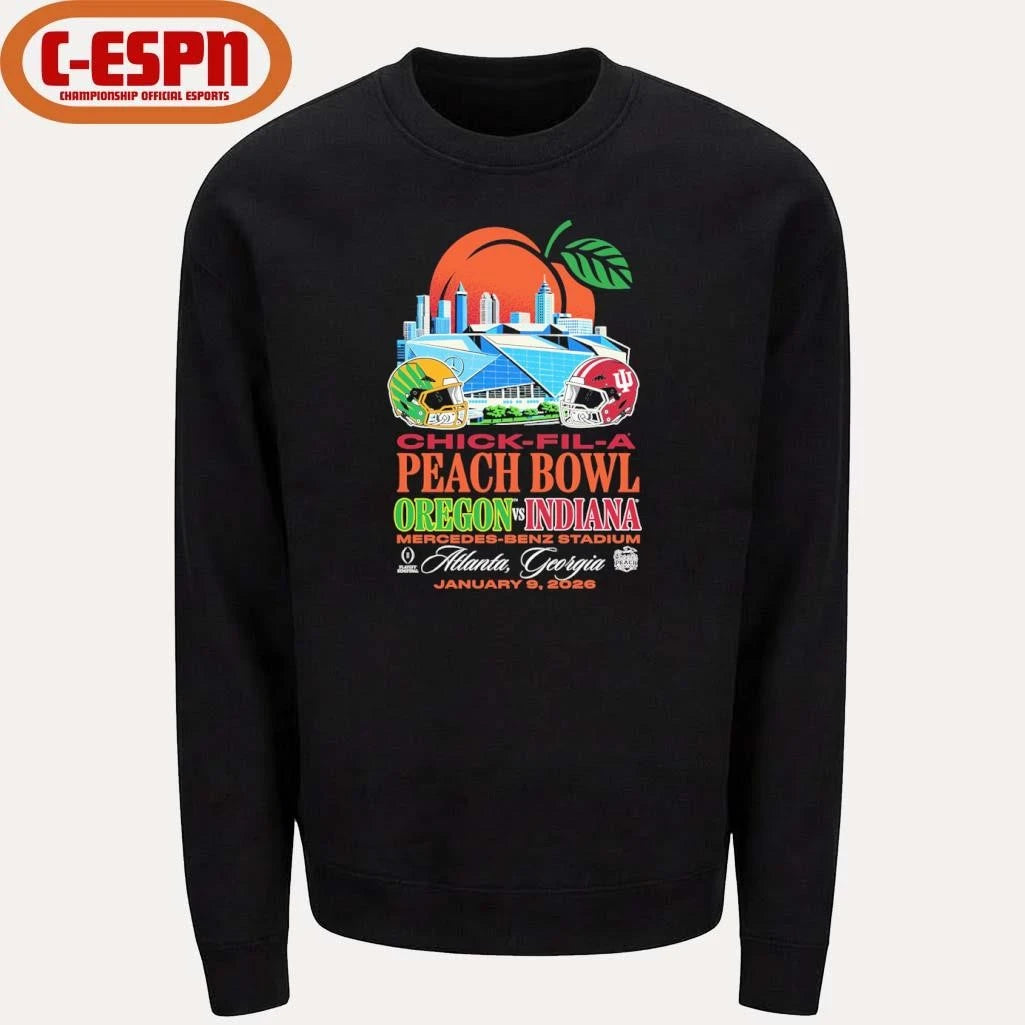 Official Chick-Fil-A Peach Bowl IU Vs Oregon Mercedes-Benz Stadium T-Shirt