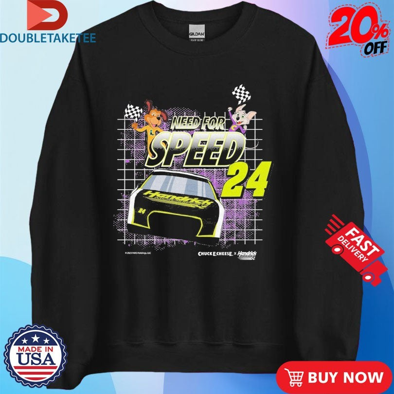 Official Chuck E Cheese X Hendrick Motorsports Need For Speed Shirts