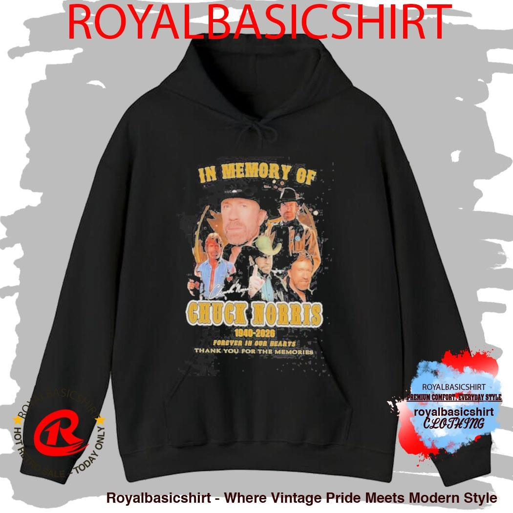 Official Chuck Norris In Memory Of 1940-2026 Thank You For The Memories Shirt