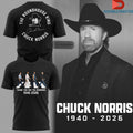 Official Chuck Norris The Roundhouse King Thank You For The Memories 1940 2026 Road Abbey Shirts