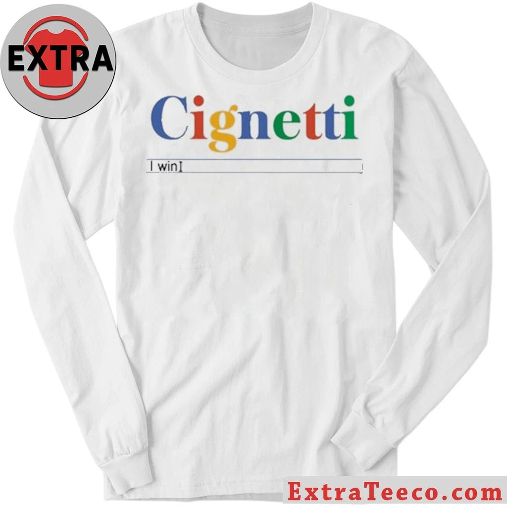 Official Cignetti I Win Search Bar 2026 T-Shirt