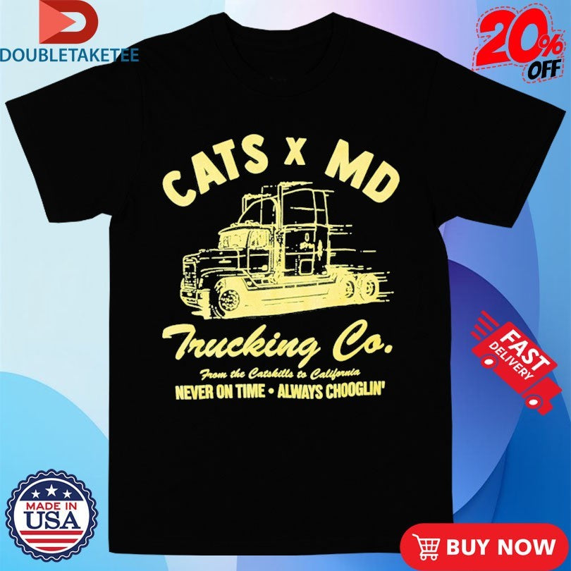 Official Circles Around The Sun Cats X Mikaela Davis Trucker Co From The Catskills To California Never On Time Always Chooglin’ Shirts