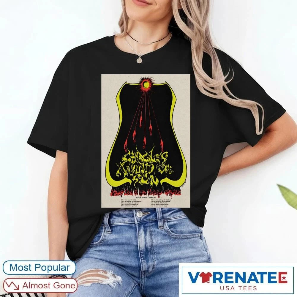 Official Circles Around The Sun Spring 2026 Western Roundup Tour Poster T-Shirt