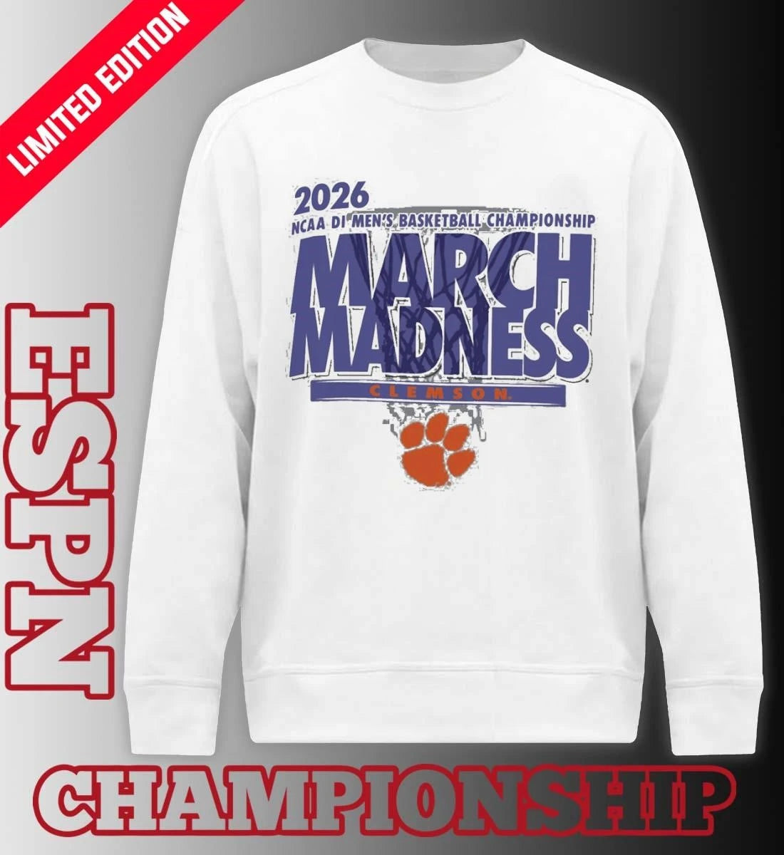 Official Clemson Men’s Basketball Single Team NCAA March Madness Shirt