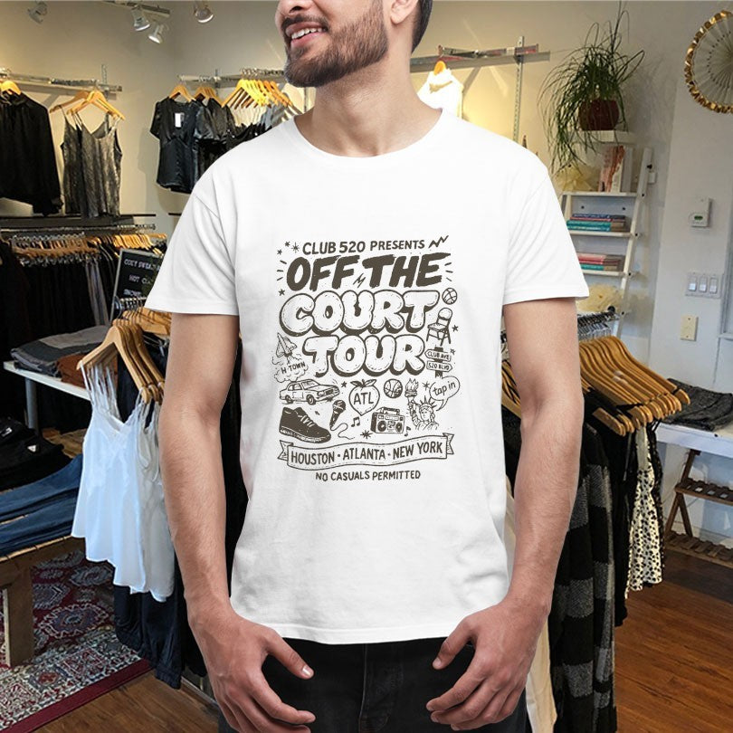 Official Club 520 Off The Court Tour ’25 No Casuals Permitted Shirts