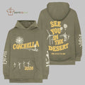 Official Coachella 2026 Merch See You In The Desert Green Hoodie