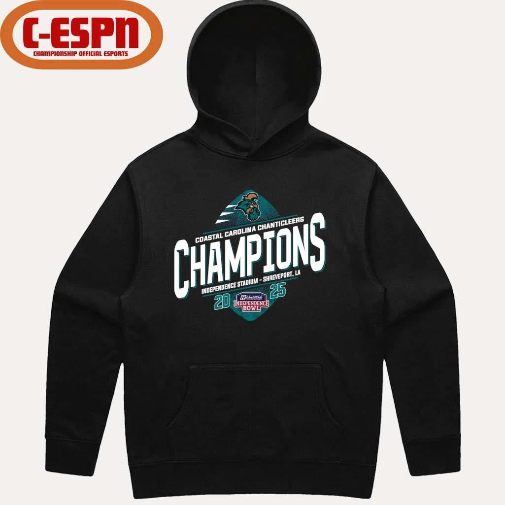 Official Coastal Carolina Football 2025 Independence Bowl Champions T-Shirt