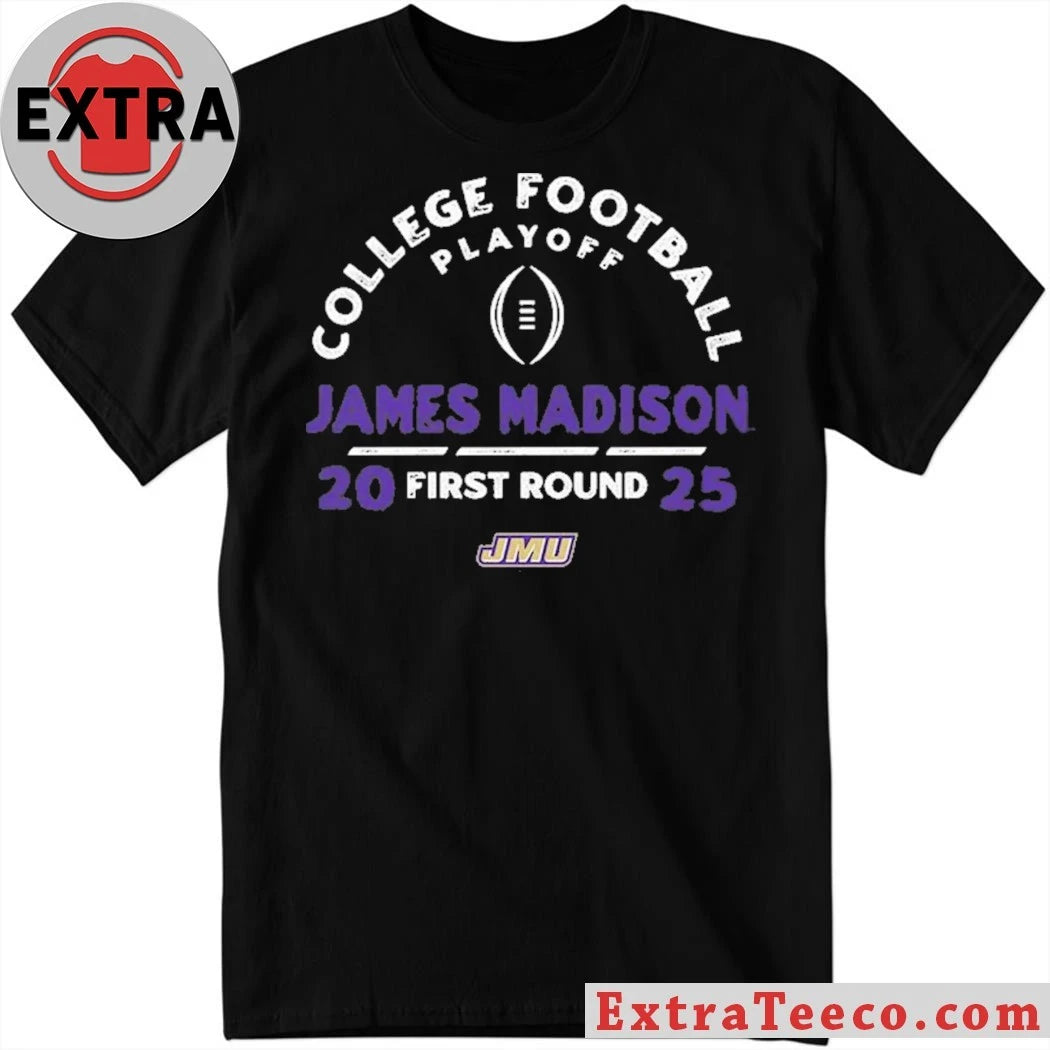 Official College Football Playoff 2025 First Round James Madison Dukes Logo Shirt