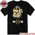 Official College Football Playoff National Championship Game 2025-26 T-Shirt featuring the Georgia Bulldogs mascot