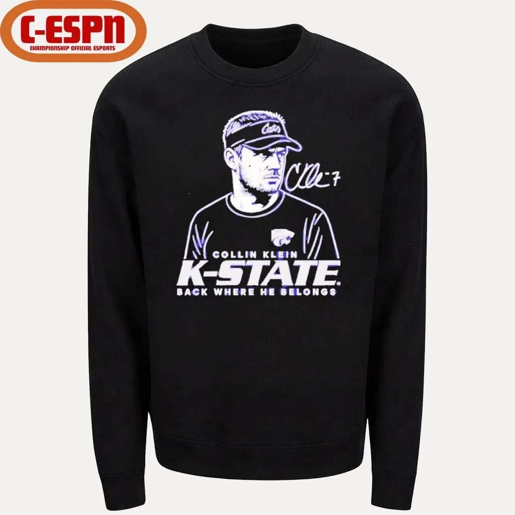 Official Collin Klein K-State Wildcats Back Where He Belongs shirt