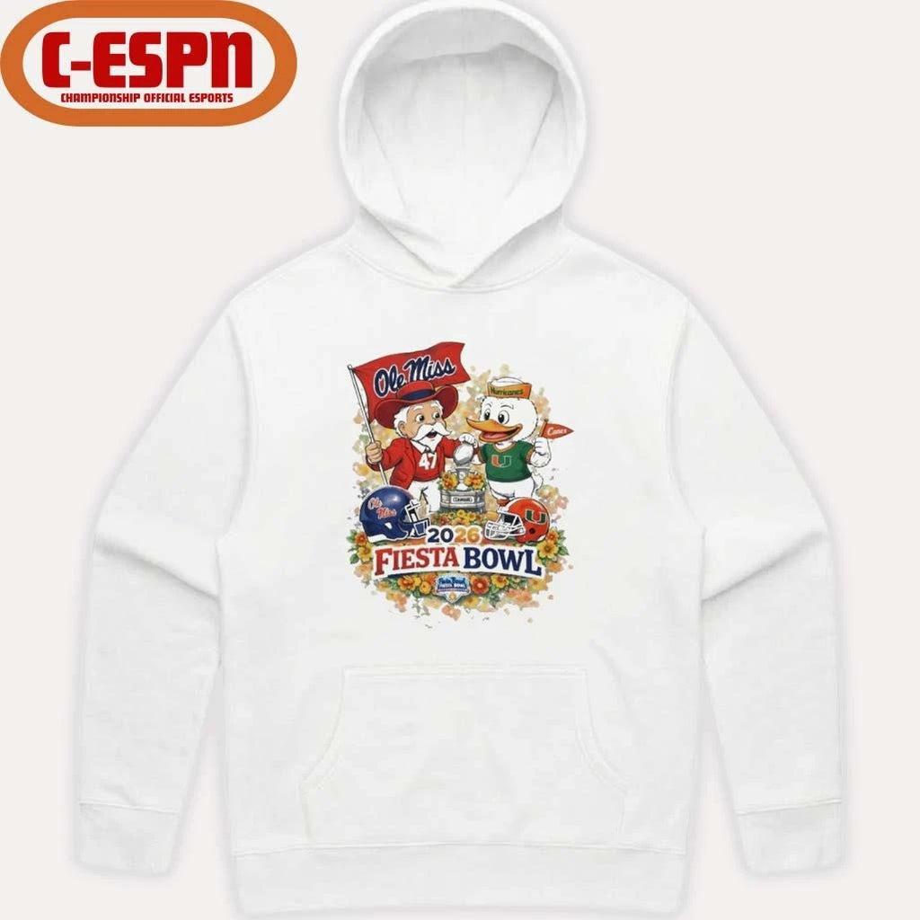 Official Colonel Reb Ole Miss Vs Sebastian the Ibis Miami CFP 2026 Fiesta Bowl Matchup T-Shirt