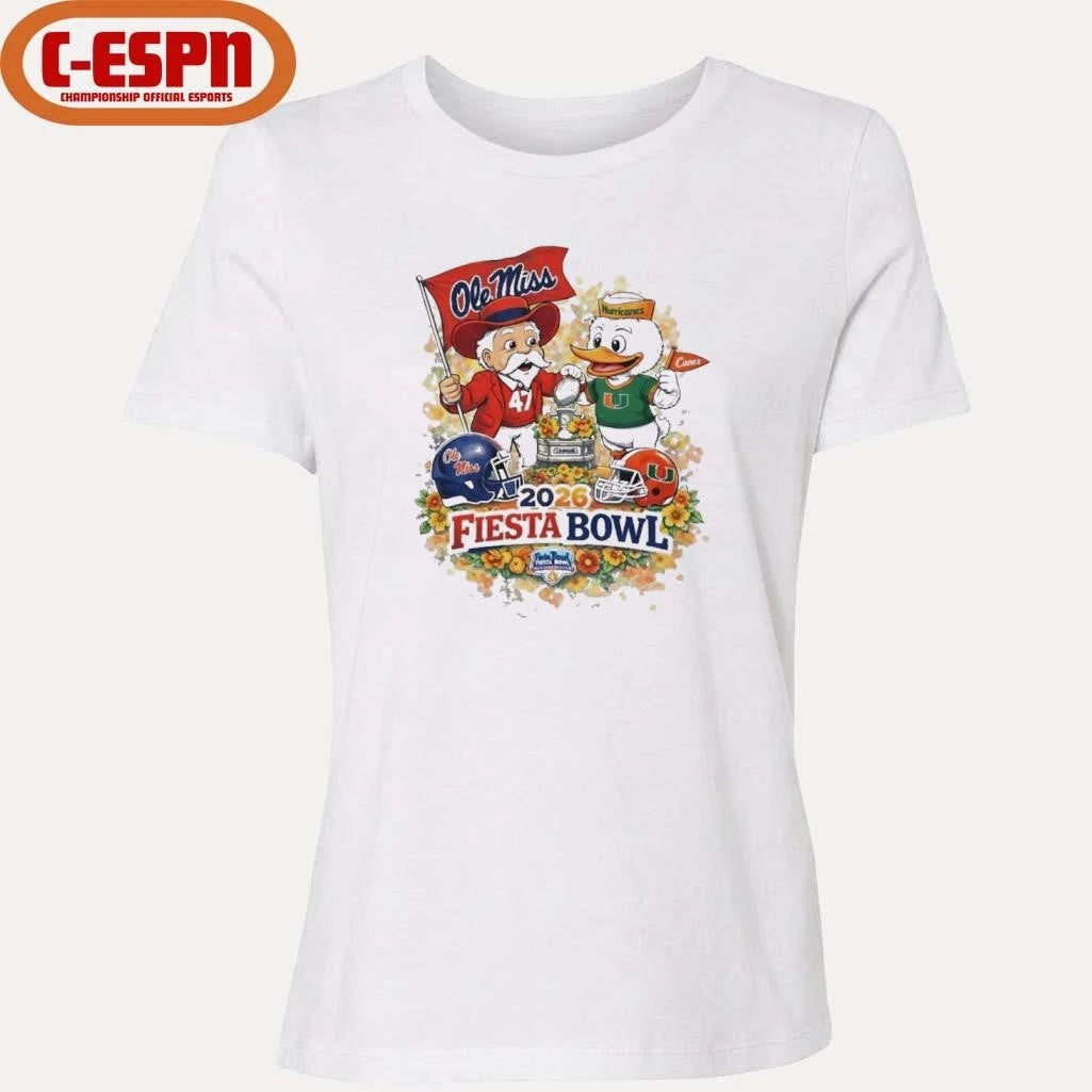 Official Colonel Reb Ole Miss Vs Sebastian the Ibis Miami CFP 2026 Fiesta Bowl Matchup T-Shirt