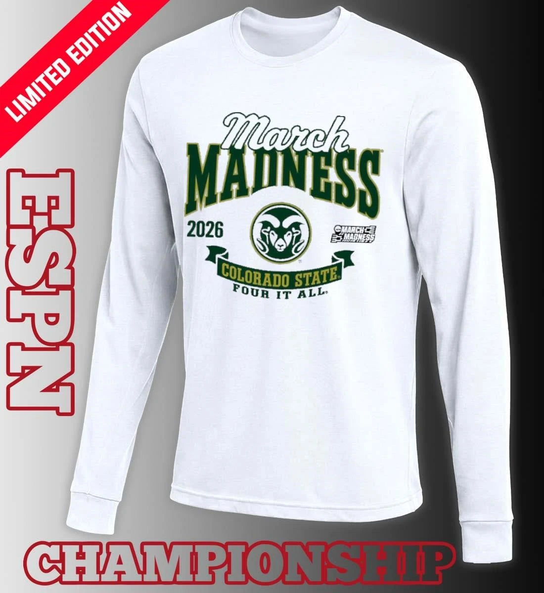 Official Colorado State Rams Women’s Basketball 2026 NCAA March Madness Bound T-Shirt