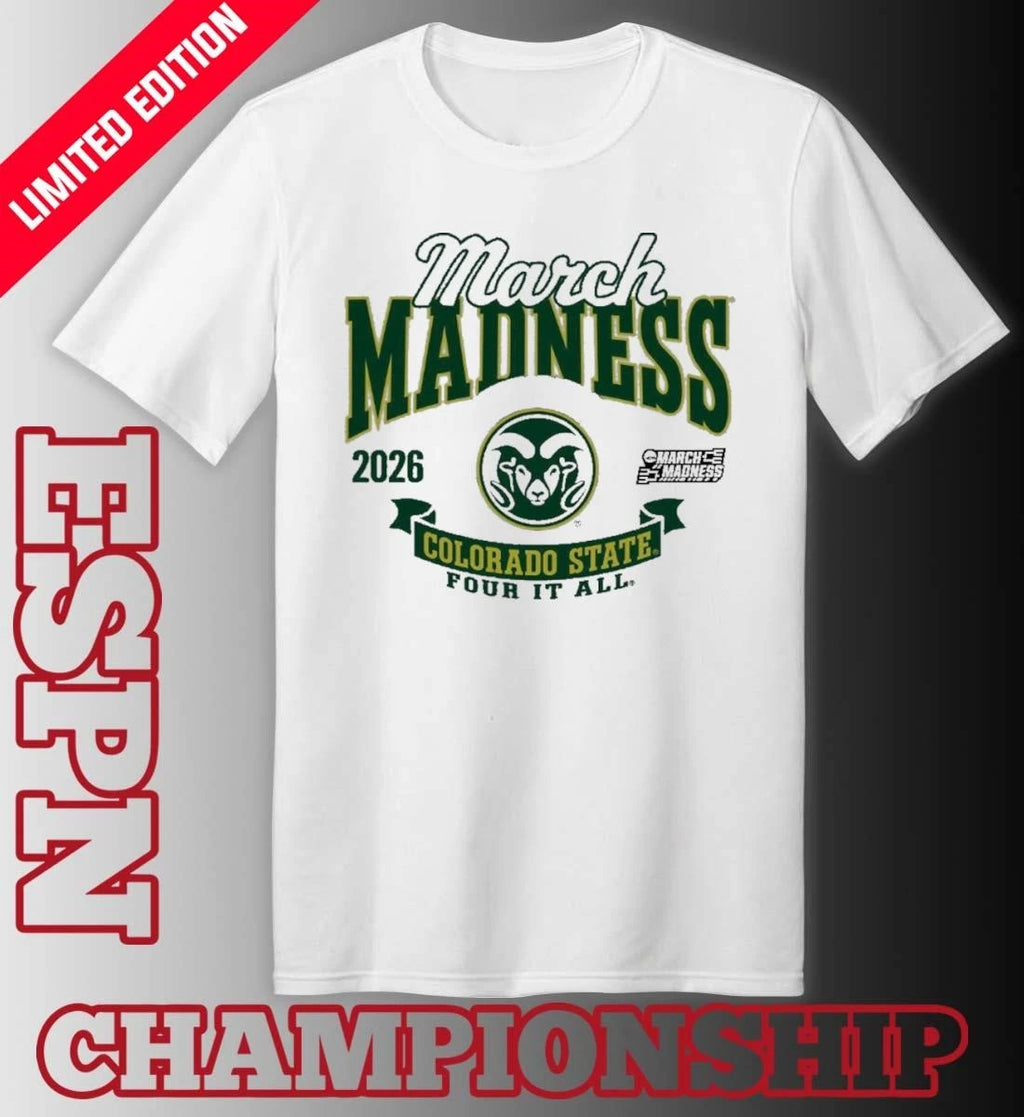 Official Colorado State Rams Women’s Basketball 2026 NCAA March Madness Bound T-Shirt