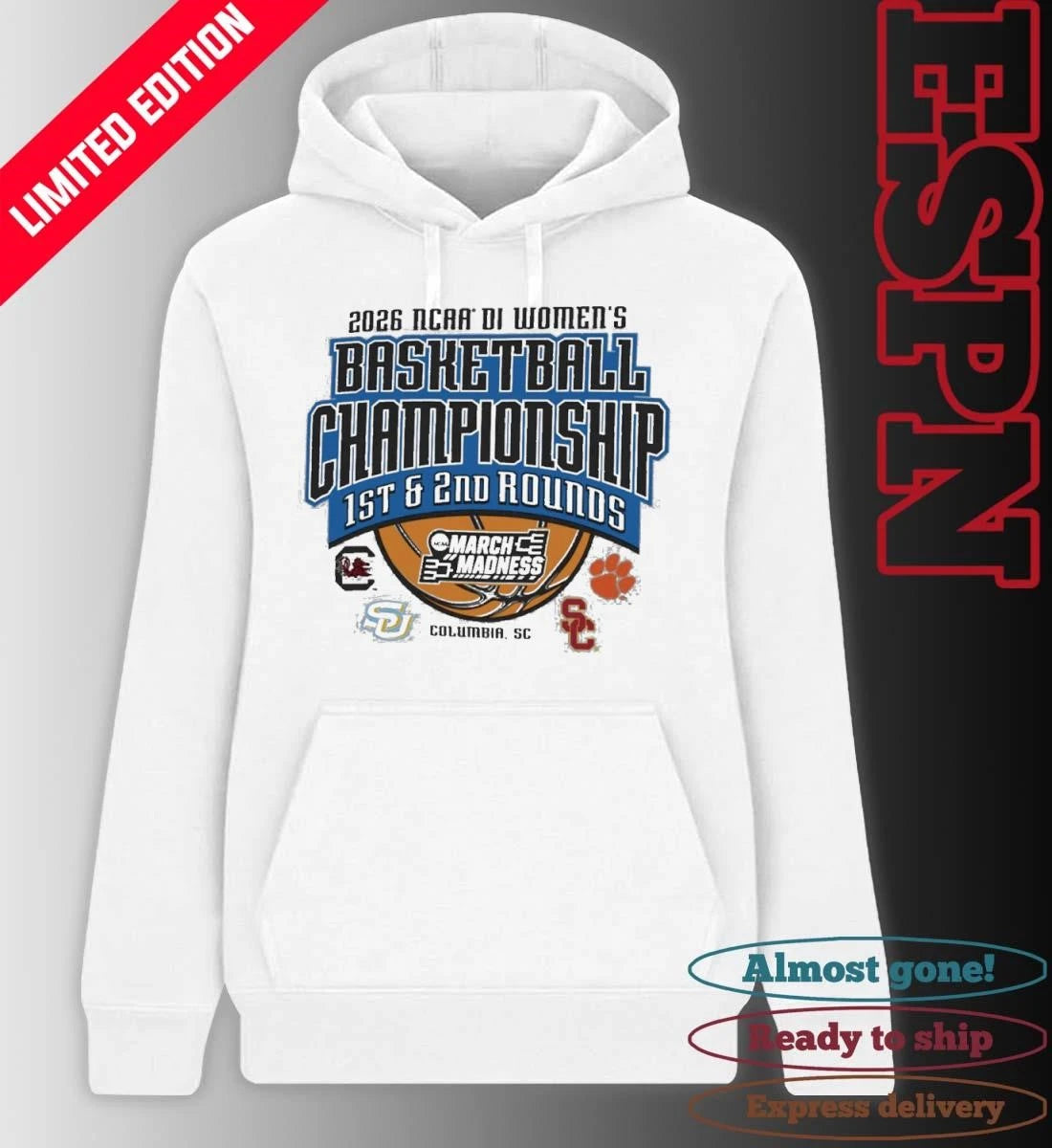 Official Columbia, SC Regional 2026 NCAA DI Women’s Basketball Championship Shirt